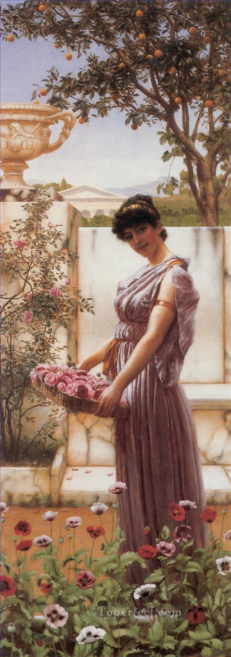The Flowers of Venus 1890 Neoclassicist lady John William Godward Oil Paintings